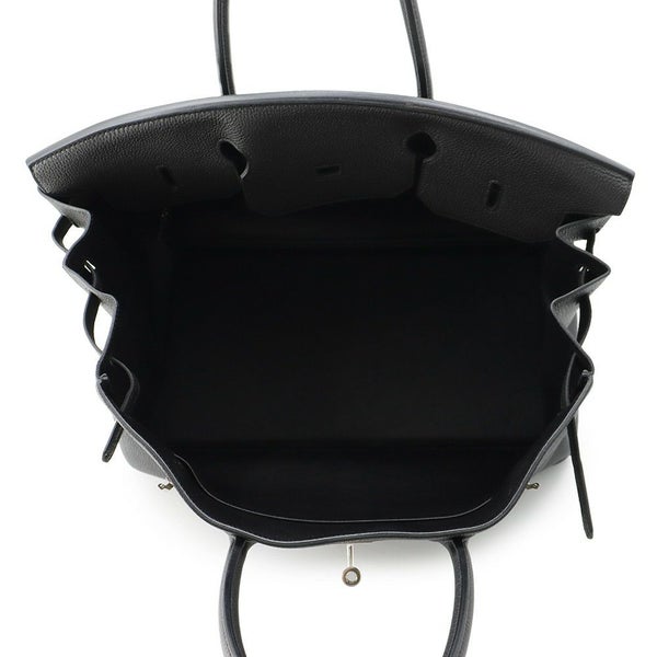 エルメス バーキン40 ブラック/シルバー金具 トゴ D刻印 HERMES Birkin ハンドバッグ 黒