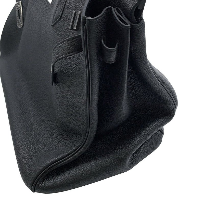 エルメス バーキン40 ブラック/シルバー金具 トゴ D刻印 HERMES Birkin ハンドバッグ 黒