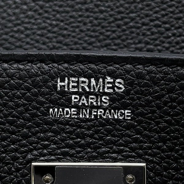 エルメス バーキン40 ブラック/シルバー金具 トゴ D刻印 HERMES Birkin ハンドバッグ 黒