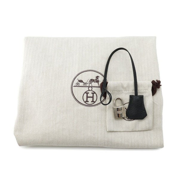 エルメス バーキン40 ブラック/シルバー金具 トゴ D刻印 HERMES Birkin ハンドバッグ 黒