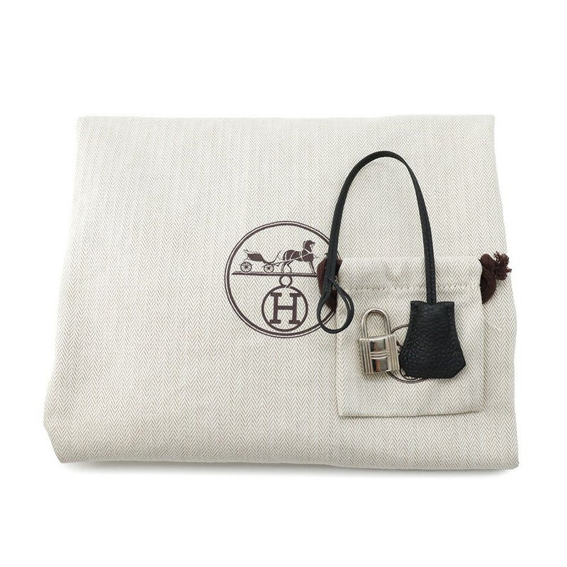 エルメス バーキン40 ブラック/シルバー金具 トゴ D刻印 HERMES Birkin ハンドバッグ 黒