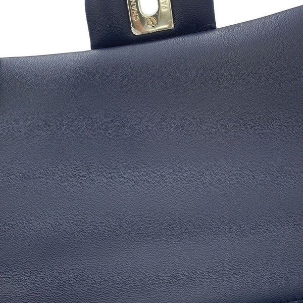 シャネル チェーンショルダーバッグ マトラッセ ココマーク トップハンドル ミニフラップ ラムスキン AS2431 CHANEL バイカラー