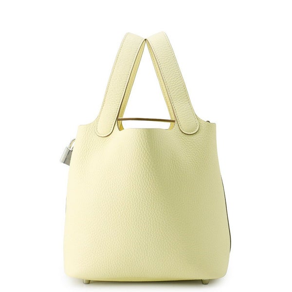 エルメス ハンドバッグ ピコタンロックPM ジョーヌミルトン/シルバー金具 トリヨンクレマンス W刻印