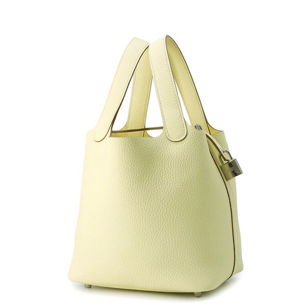 エルメス ハンドバッグ ピコタンロックPM ジョーヌミルトン/シルバー金具 トリヨンクレマンス W刻印