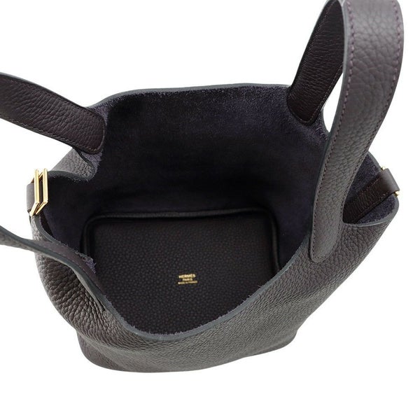 エルメス ハンドバッグ ピコタンロックPM プルノワール/ゴールド金具 トリヨンクレマンス W刻印