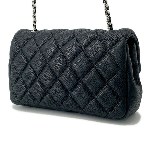 シャネル チェーンショルダーバッグ ココマーク エクストラ ミニマトラッセ マットキャビアスキンA65050 CHANEL 黒