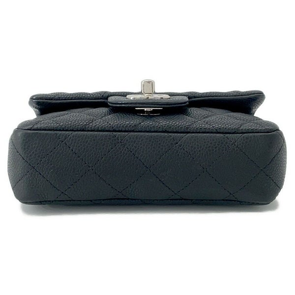 シャネル チェーンショルダーバッグ ココマーク エクストラ ミニマトラッセ マットキャビアスキンA65050 CHANEL 黒