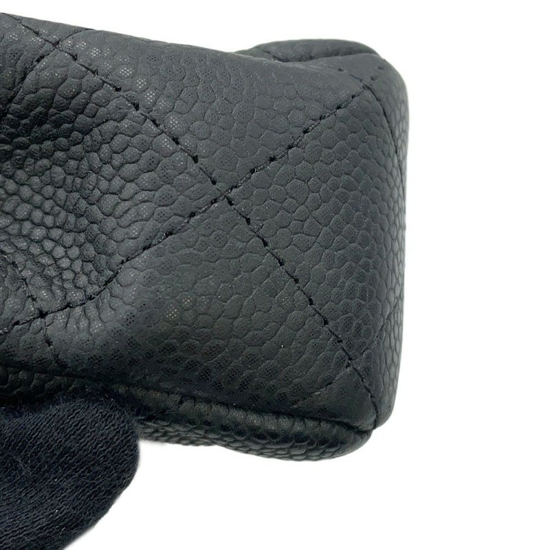 シャネル チェーンショルダーバッグ ココマーク エクストラ ミニマトラッセ マットキャビアスキンA65050 CHANEL 黒