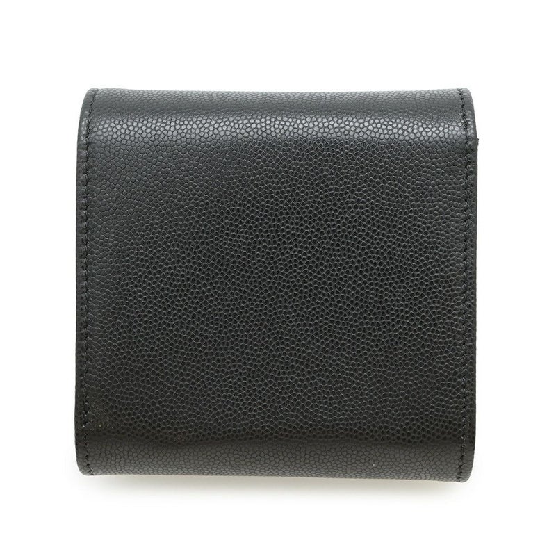 シャネル 二つ折り財布 ココマーク スモール フラップ ウォレット キャビアスキン AP4709 CHANEL 黒