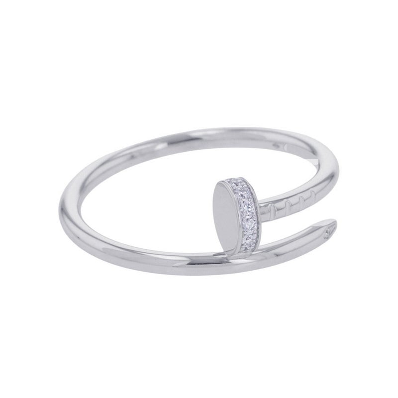 カルティエ リング ジュスト アン クル SM スモールモデル ダイヤモンド 計0.08ct K18WG サイズ57 B4245000 Cartier 指輪