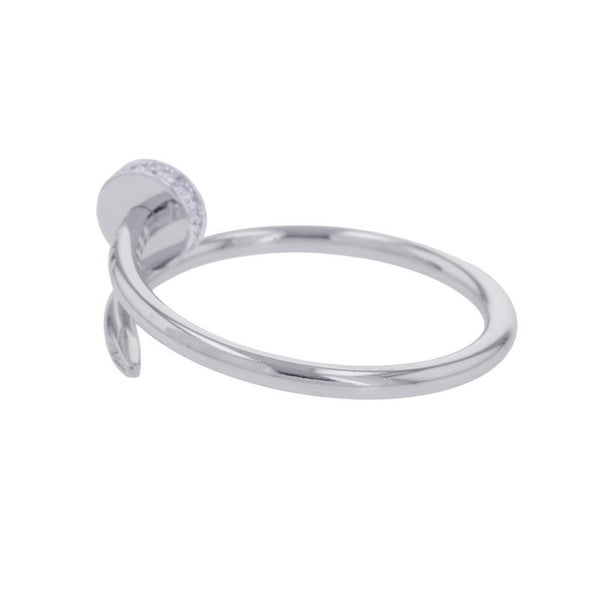 カルティエ リング ジュスト アン クル SM スモールモデル ダイヤモンド 計0.08ct K18WG サイズ57 B4245000 Cartier 指輪