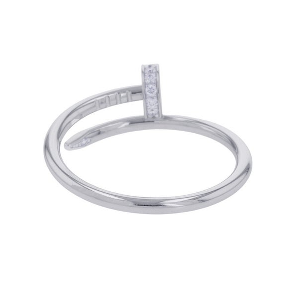 カルティエ リング ジュスト アン クル SM スモールモデル ダイヤモンド 計0.08ct K18WG サイズ57 B4245000 Cartier 指輪