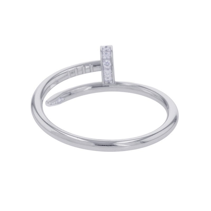 カルティエ リング ジュスト アン クル SM スモールモデル ダイヤモンド 計0.08ct K18WG サイズ57 B4245000 Cartier 指輪