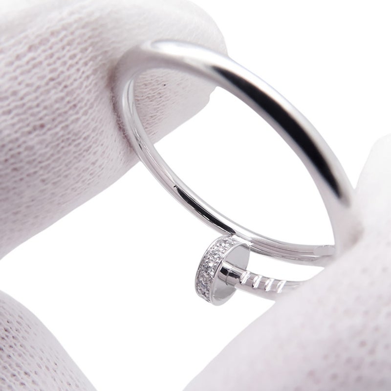 カルティエ リング ジュスト アン クル SM スモールモデル ダイヤモンド 計0.08ct K18WG サイズ57 B4245000 Cartier 指輪