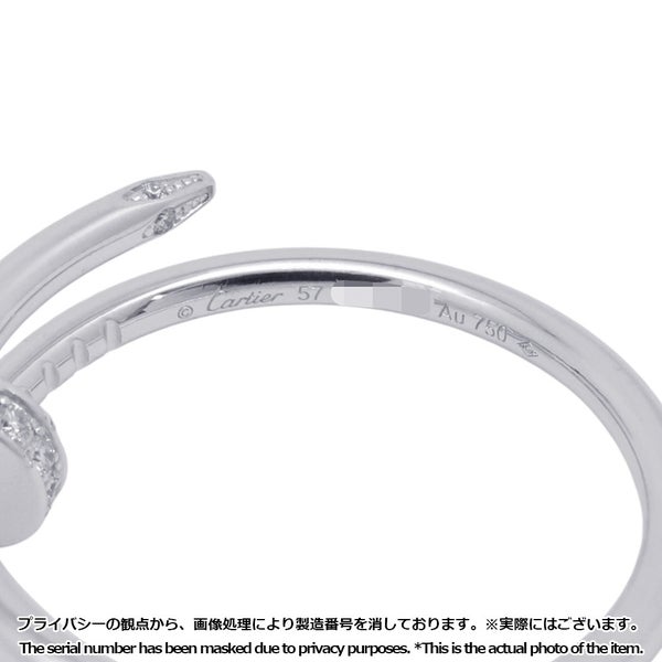 カルティエ リング ジュスト アン クル SM スモールモデル ダイヤモンド 計0.08ct K18WG サイズ57 B4245000 Cartier 指輪