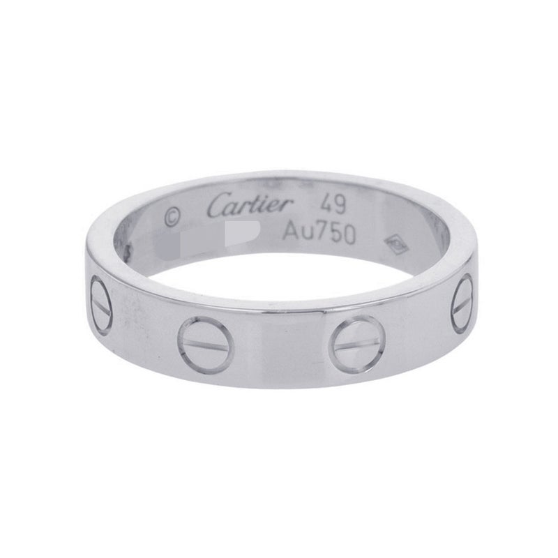 カルティエ リング LOVE リング SM スモール ダイヤ 1P 0.02ct K18WG サイズ49 B4050500 Cartier 指輪 ラブリング