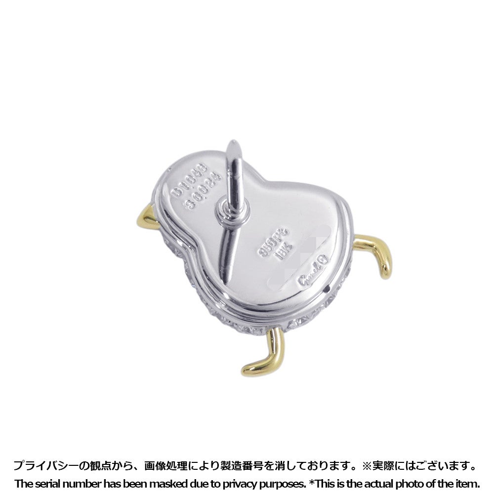 【GIMEL(ギメル)】ひよこモチーフ ブローチ Pt950/K18 ギメル ブローチ ひよこ ピンブローチ ダイヤモンド 計1.046ct