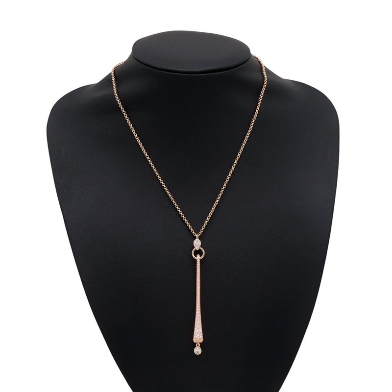 エルメス ネックレス クルー・ド・フォルジュ ドゥブルトゥール ダイヤ 69P 計1.13ct K18PGピンクゴールド HERMES ペンダント