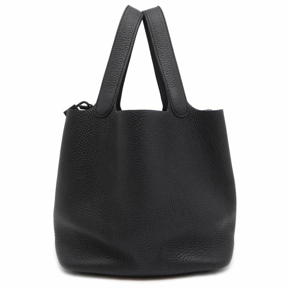 エルメス ハンドバッグ ピコタンロックMM ソーブラック/ブラック金具