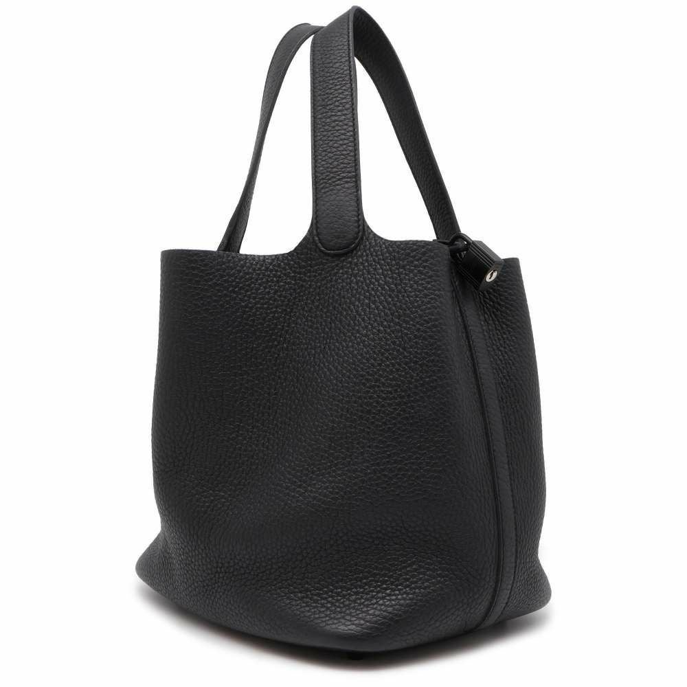 エルメス ハンドバッグ ピコタンロックMM ソーブラック/ブラック金具