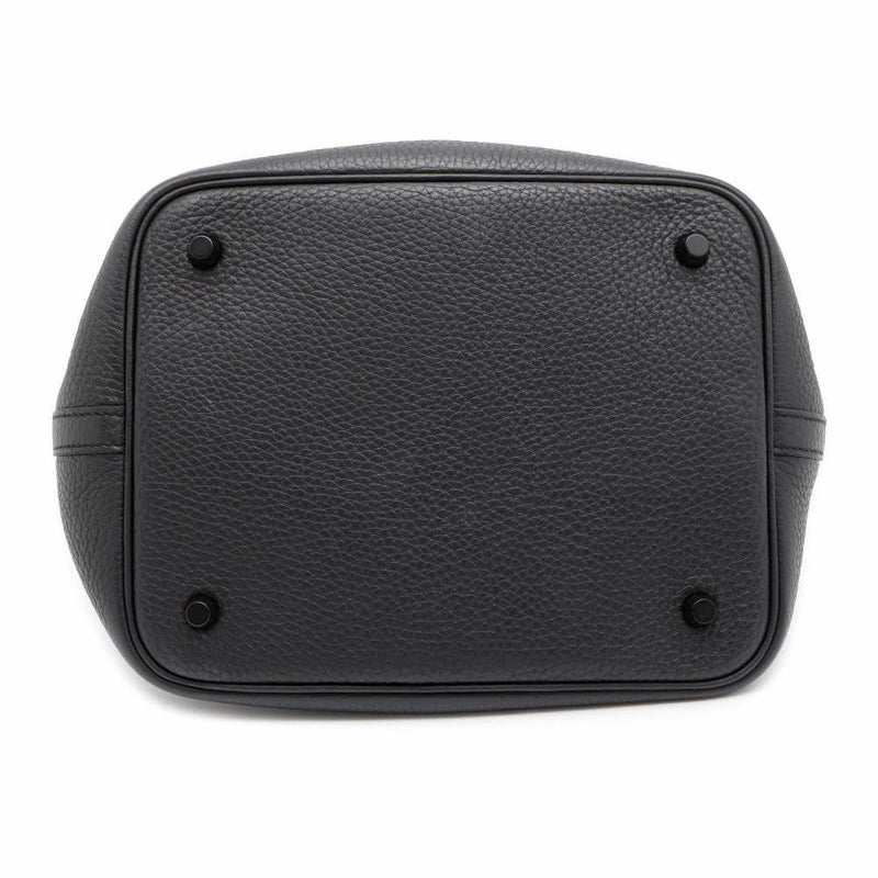 エルメス ハンドバッグ ピコタンロックMM ソーブラック/ブラック金具 トリヨンクレマンス Z刻印 黒
