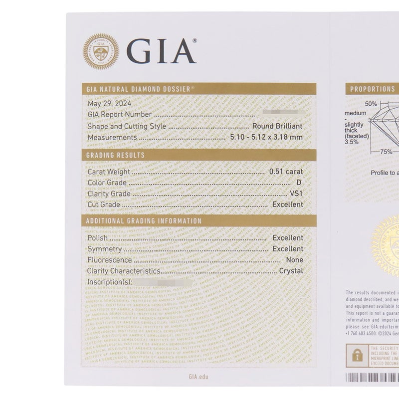 ハリーウィンストン リング ラウンドカット マイクロパヴェ ダイヤ 中石0.51ct Pt950プラチナ サイズ約12.5号 GIA鑑定書付き