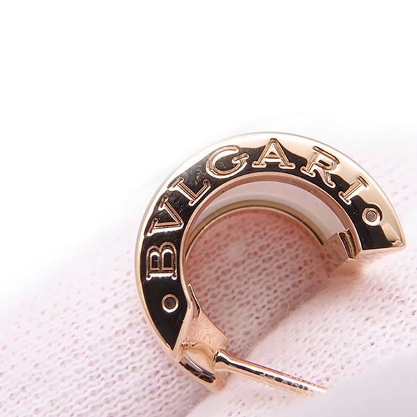 ブルガリ ピアス ビーゼロワン B-zero1 ピアス K18PGピンクゴールド/ホワイトセラミック 346464 BVLGARI