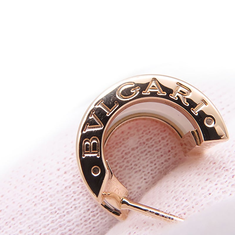 ブルガリ ピアス ビーゼロワン B-zero1 ピアス K18PGピンクゴールド/ホワイトセラミック 346464 BVLGARI