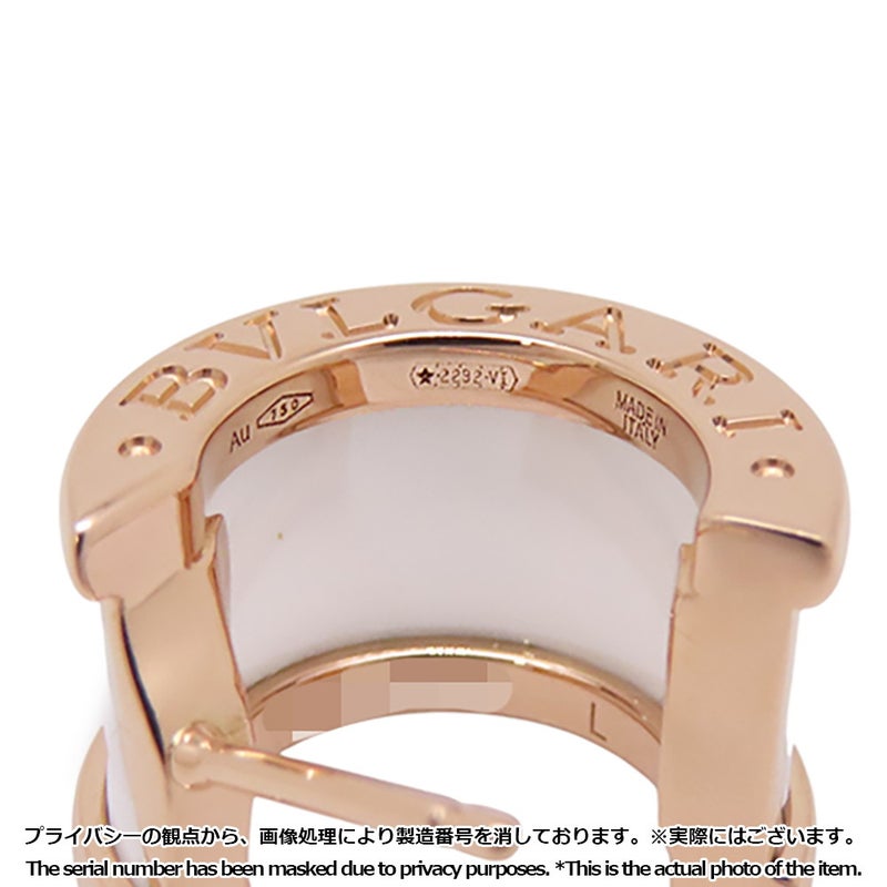 ブルガリ ピアス ビーゼロワン B-zero1 ピアス K18PGピンクゴールド/ホワイトセラミック 346464 BVLGARI