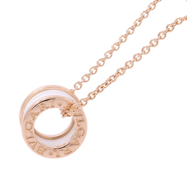 ブルガリ ネックレス ビーゼロワン B-zero1 K18PGピンクゴールド/ホワイトセラミック 346082 BVLGARI ジュエリー