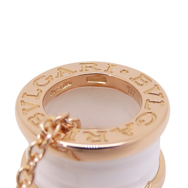 ブルガリ ネックレス ビーゼロワン B-zero1 K18PGピンクゴールド/ホワイトセラミック 346082 BVLGARI ジュエリー