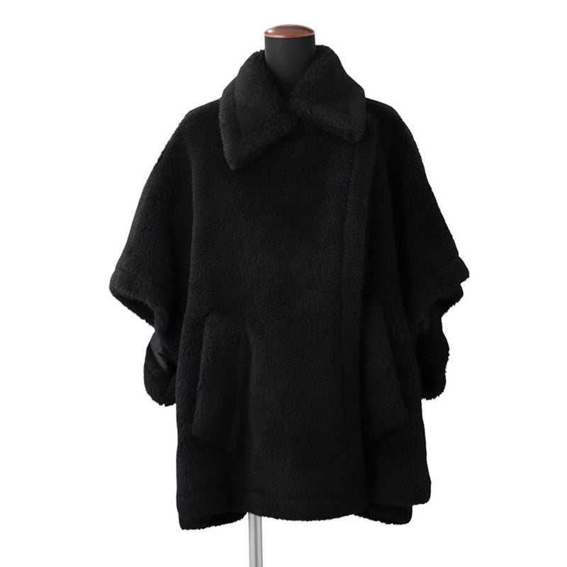 マックスマーラ コート テディベア ポンチョ アルパカ レディースサイズUNICA 4736125206008 MaxMara 黒
