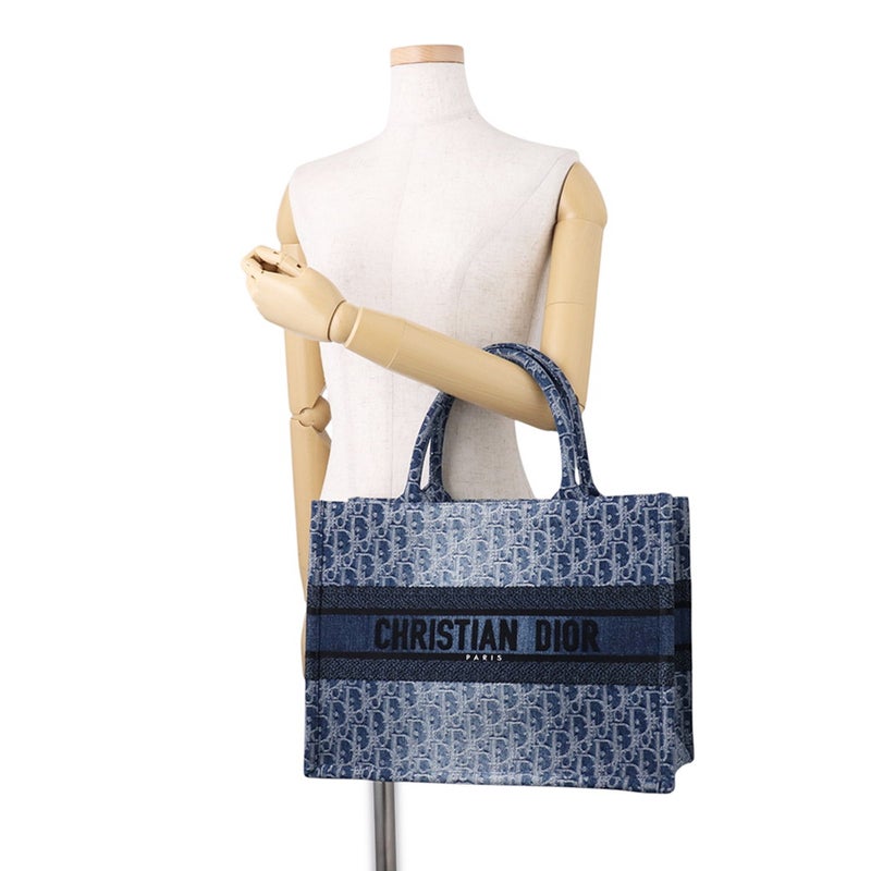 クリスチャン・ディオール トートバッグ デニム ブックトート ミディアム キャンバス Christian Dior バッグ