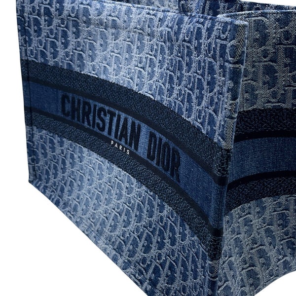クリスチャン・ディオール トートバッグ デニム ブックトート ミディアム キャンバス Christian Dior バッグ