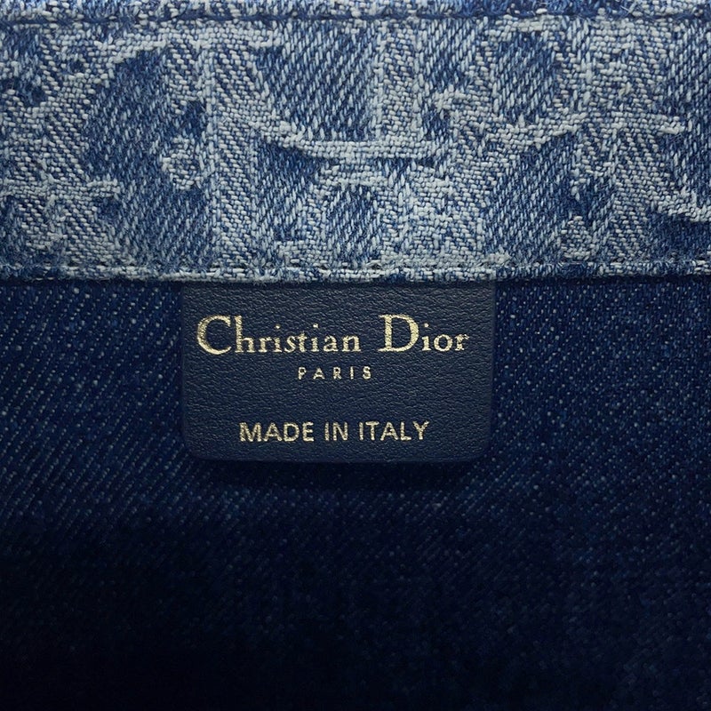 クリスチャン・ディオール トートバッグ デニム ブックトート ミディアム キャンバス Christian Dior バッグ