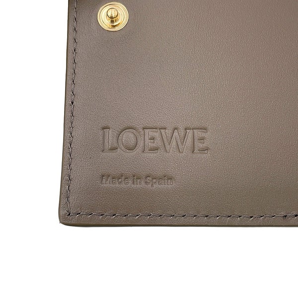 ロエベ 二つ折り財布 アナグラム コンパクト ウォレット ペブルグレインカーフレザー C821NCWX03 LOEWE