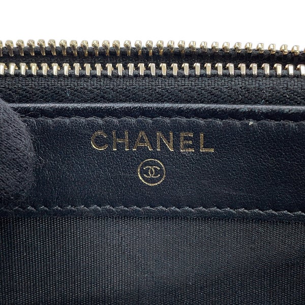 シャネル チェーンウォレット CCフィリグリー キャビアスキン A84450 CHANEL 長財布 黒