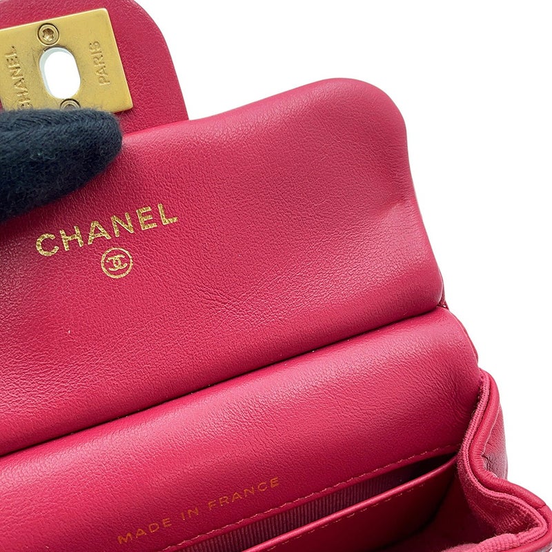 シャネル チェーンショルダーバッグ マトラッセ ココマーク ラムスキン AP2271 CHANEL