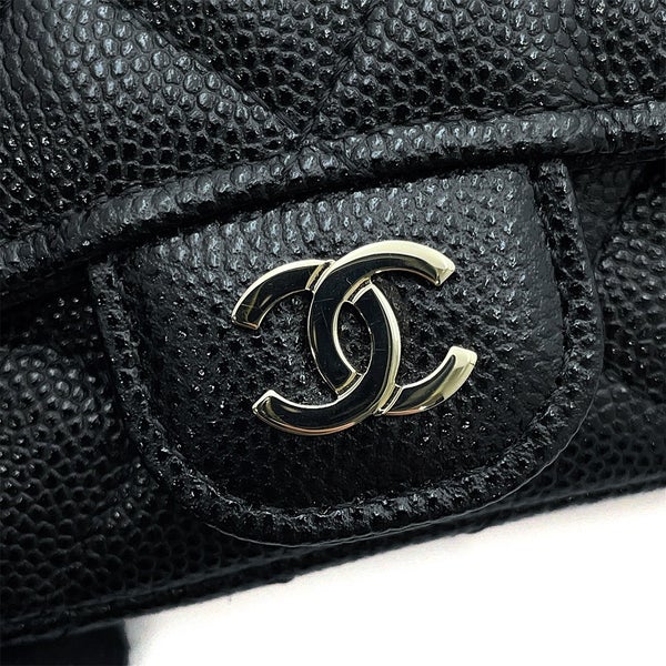 シャネル ウエストポーチ マトラッセ ココマーク キャビアスキン AP1952 CHANEL ベルトバッグ 黒