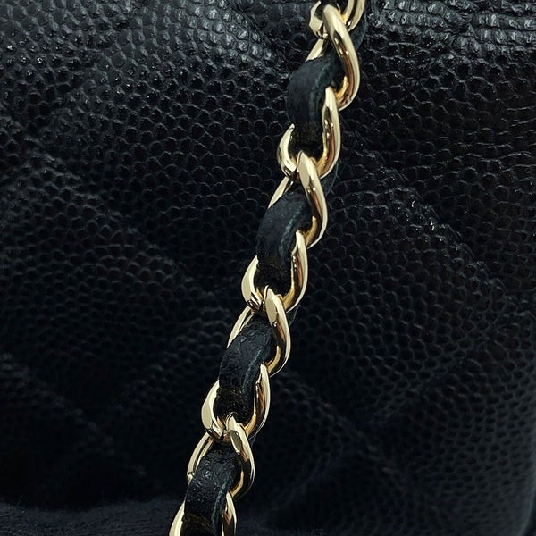 シャネル ウエストポーチ マトラッセ ココマーク キャビアスキン AP1952 CHANEL ベルトバッグ 黒
