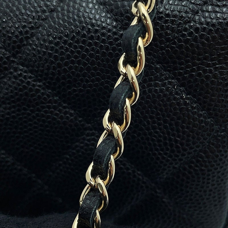 シャネル ウエストポーチ マトラッセ ココマーク キャビアスキン AP1952 CHANEL ベルトバッグ 黒