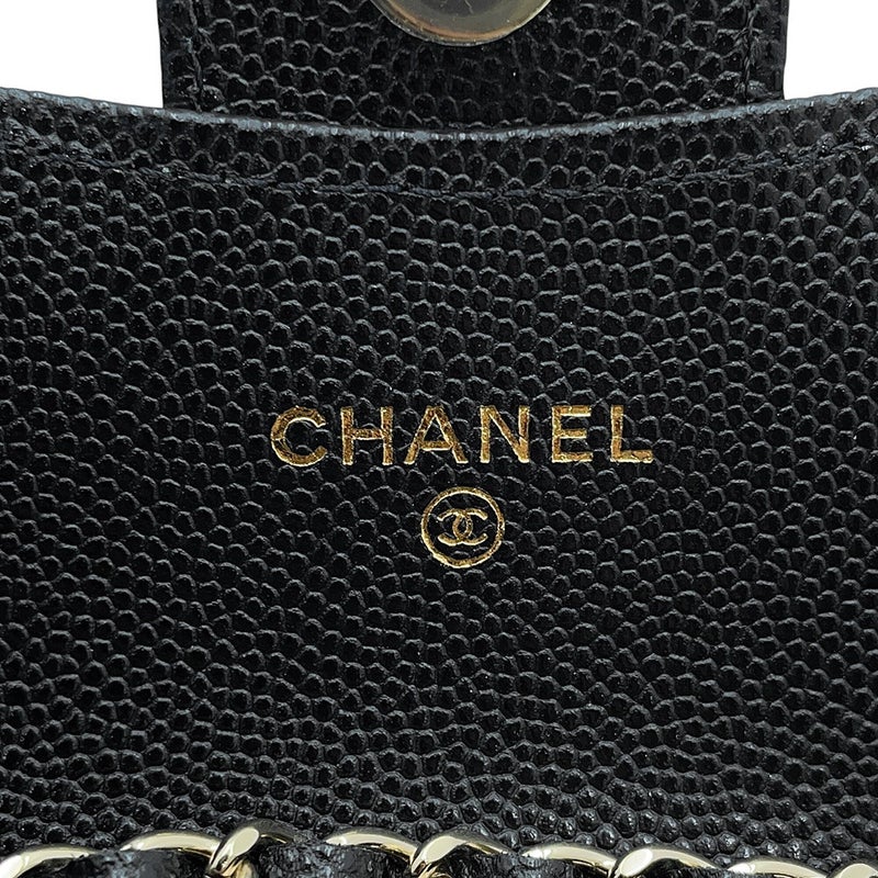 シャネル ウエストポーチ マトラッセ ココマーク キャビアスキン AP1952 CHANEL ベルトバッグ 黒