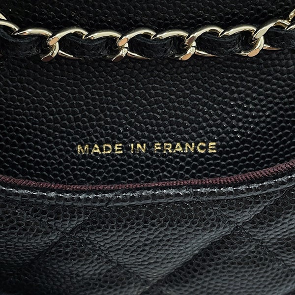 シャネル ウエストポーチ マトラッセ ココマーク キャビアスキン AP1952 CHANEL ベルトバッグ 黒