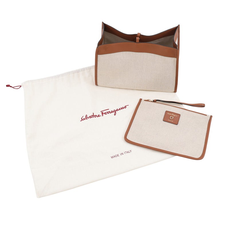 サルヴァトーレ・フェラガモ ハンドバッグ スタジオ ラフィア 211101 Ferragamo