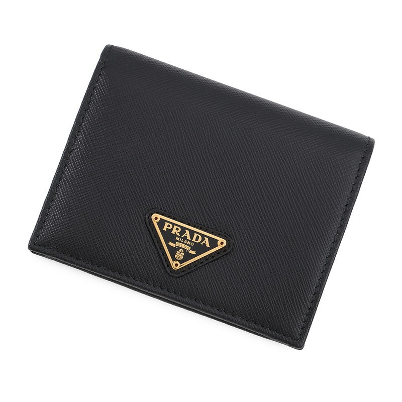 プラダ 財布 サフィアーノレザー トライアングルロゴ ウォレット 1MV204 PRADA 黒
