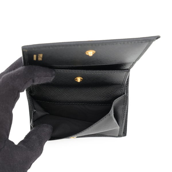 プラダ 財布 サフィアーノレザー トライアングルロゴ ウォレット 1MV204 PRADA 黒