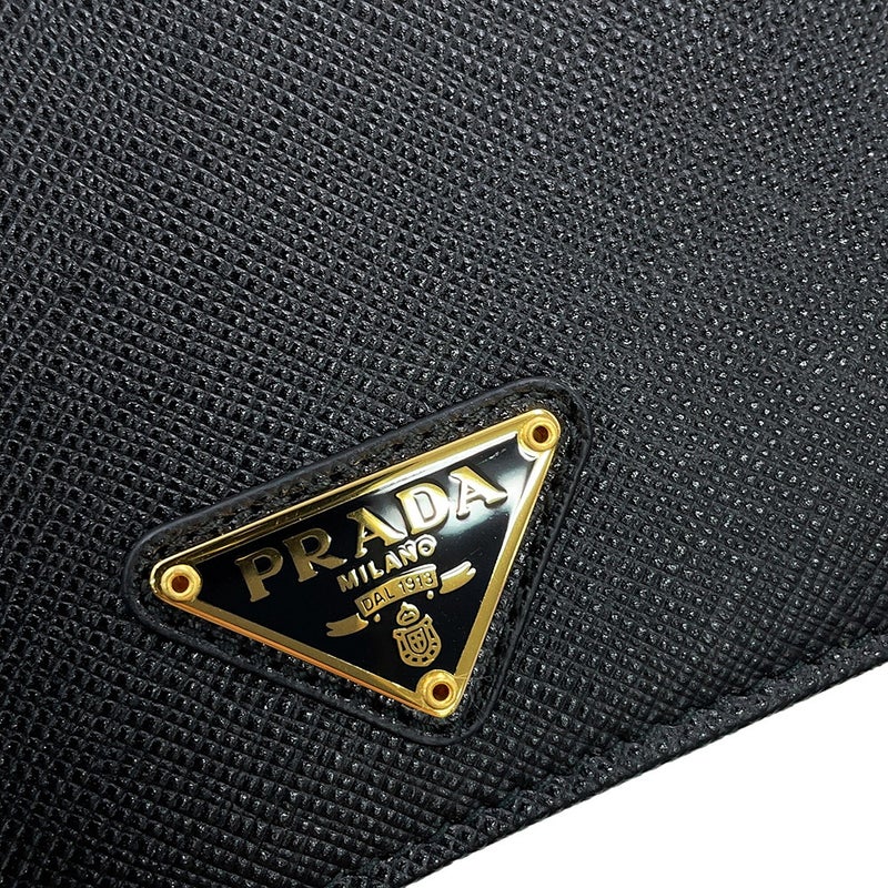 プラダ 財布 サフィアーノレザー トライアングルロゴ ウォレット 1MV204 PRADA 黒