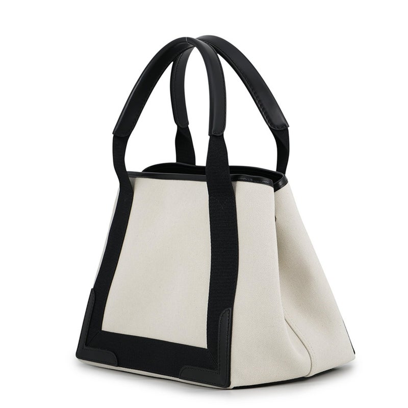 バレンシアガ トートバッグ ネイビーカバス S ポーチ付 339933 BALENCIAGA バッグ 黒 白