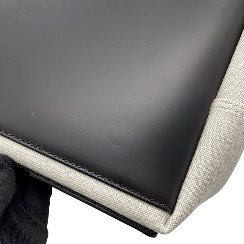 バレンシアガ トートバッグ ネイビーカバス S ポーチ付 339933 BALENCIAGA バッグ 黒 白