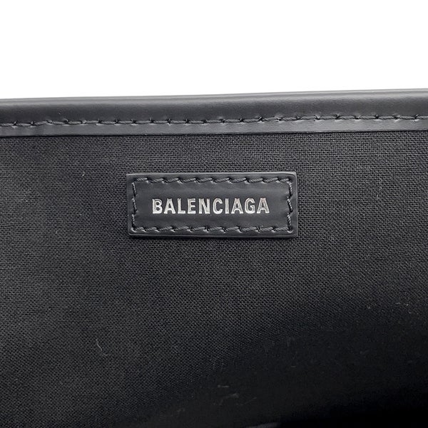 バレンシアガ トートバッグ ネイビーカバス S ポーチ付 339933 BALENCIAGA バッグ 黒 白